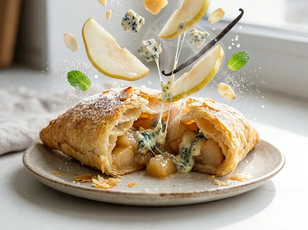 Пирожки с грушей и сыром Дорблю